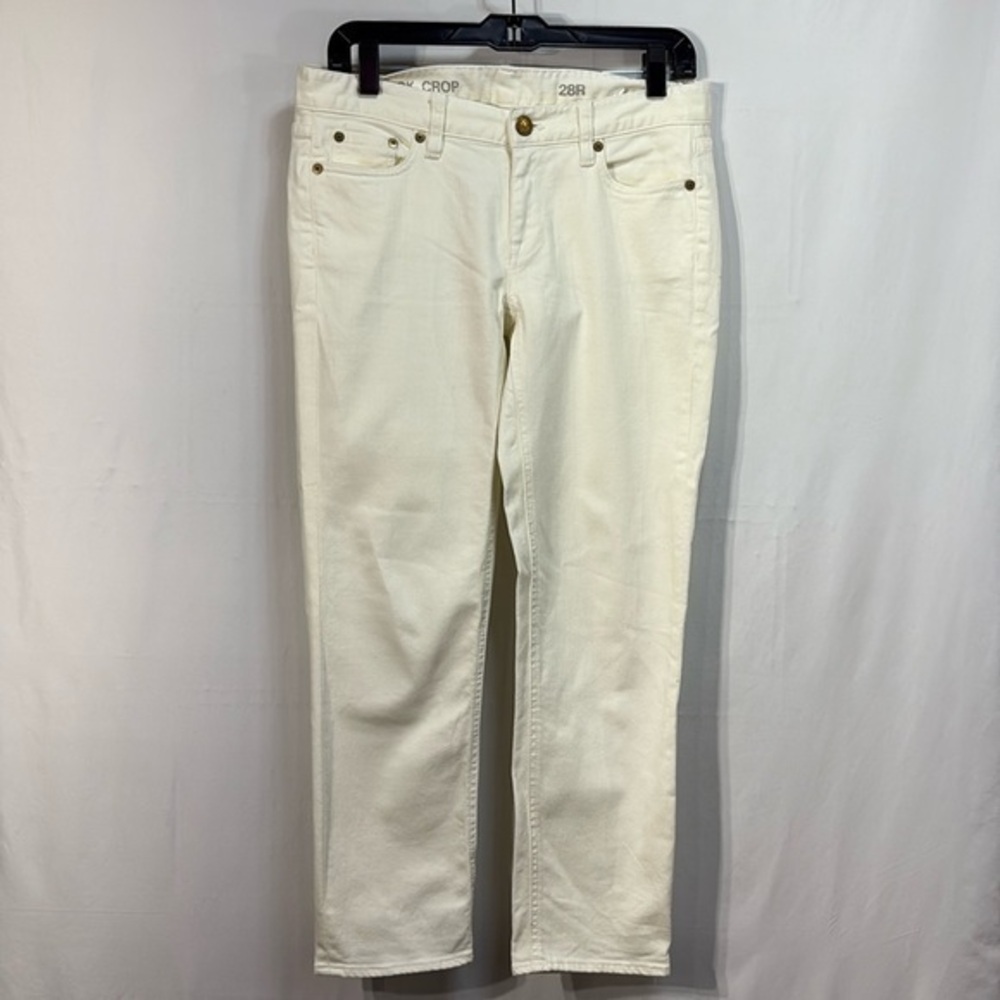 🛁 J.Crew match stick creamy white denim jeans